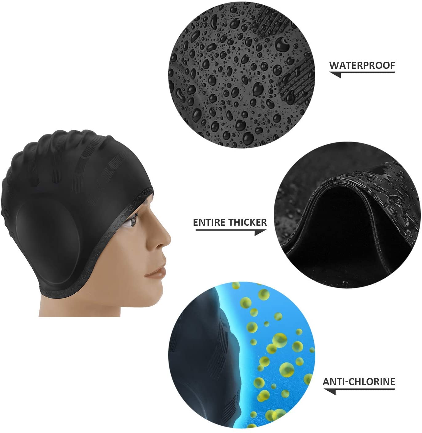 Adults Swimming Caps Men Women - огляд і ціна Aquatic Sports Cap