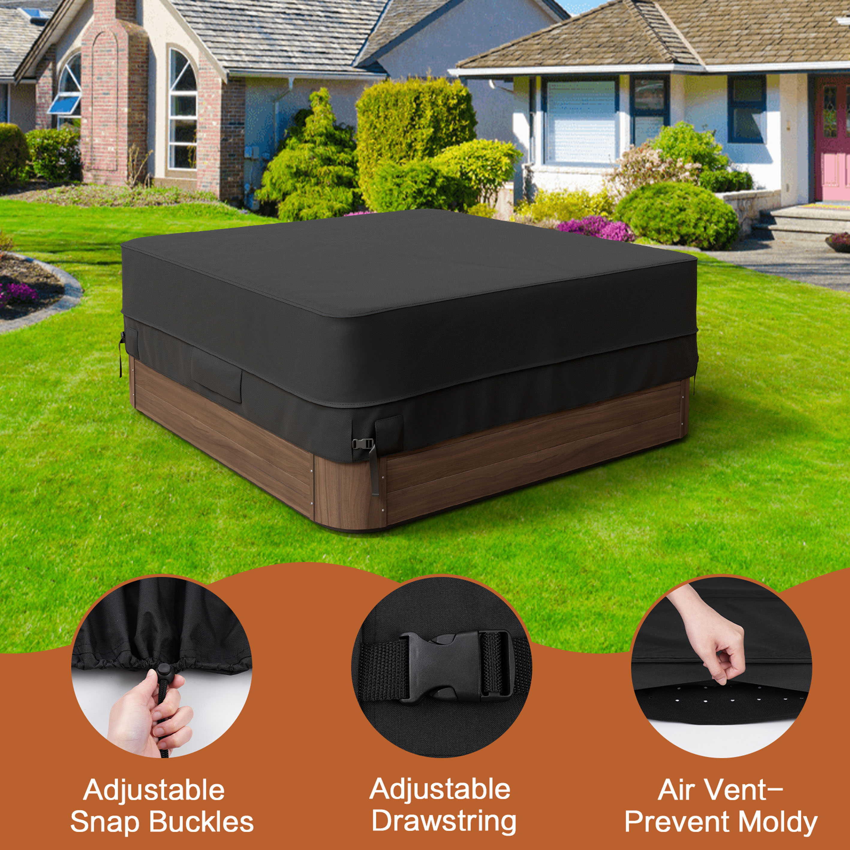 Square Hot Tub Dust Cover Cap  - огляд і ціна Aquatic Sports Cap